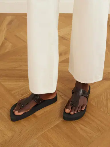 CHRISTEN Edge Lizard-effect Leather Flip Flops | Thumbnail 2 CHRISTEN Edge Lizard-effect Leather Flip Flops | Thumbnail 2