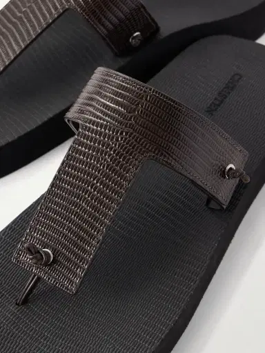 CHRISTEN Edge Lizard-effect Leather Flip Flops | Thumbnail 5 CHRISTEN Edge Lizard-effect Leather Flip Flops | Thumbnail 5