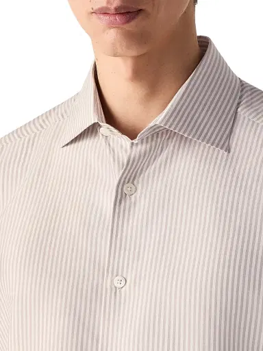 ZEGNA Men's Silk Shirt - Pink White | Thumbnail 5 ZEGNA Men's Silk Shirt - Pink White | Thumbnail 5