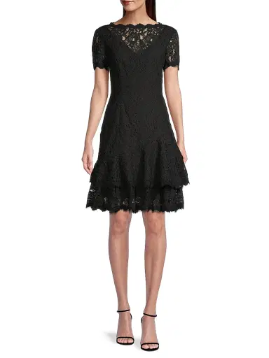 Shani Women's Floral Lace Dress - Black | Thumbnail 2 Shani Women's Floral Lace Dress - Black | Thumbnail 2