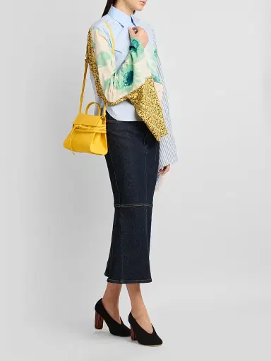 MOSCHINO Women's Mermaid Heart Back Denim Midi-Skirt | Thumbnail 2 MOSCHINO Women's Mermaid Heart Back Denim Midi-Skirt | Thumbnail 2