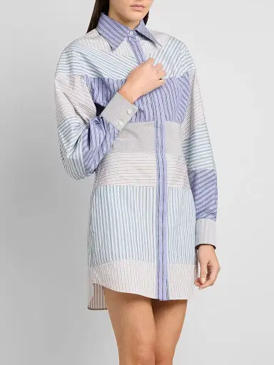 MOSCHINO Women's Striped Cotton Poplin Shirtdress | Thumbnail 4 MOSCHINO Women's Striped Cotton Poplin Shirtdress | Thumbnail 4
