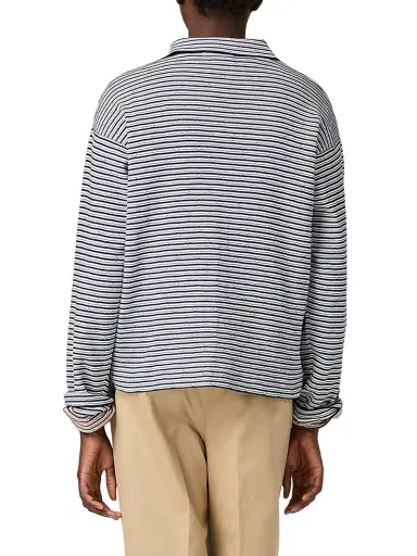 Miu Miu Women's Cotton, Cashmere and Silk Polo Shirt - White Multicolor - Size 6 | Thumbnail 4 Miu Miu Women's Cotton, Cashmere and Silk Polo Shirt - White Multicolor - Size 6 | Thumbnail 4