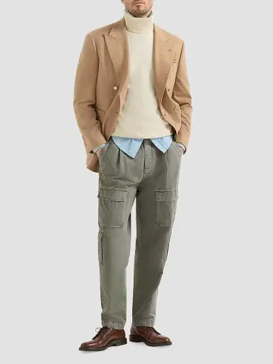 Brunello Cucinelli Men's Cashmere Turtleneck Sweater - Butter - Size 50 | Thumbnail 6 Brunello Cucinelli Men's Cashmere Turtleneck Sweater - Butter - Size 50 | Thumbnail 6