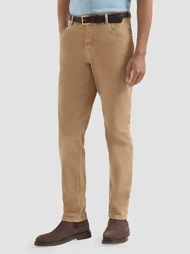 Brunello Cucinelli Men's Lightweight Denim Traditional Fit Five-Pocket Jeans | Thumbnail 2 Brunello Cucinelli Men's Lightweight Denim Traditional Fit Five-Pocket Jeans | Thumbnail 2
