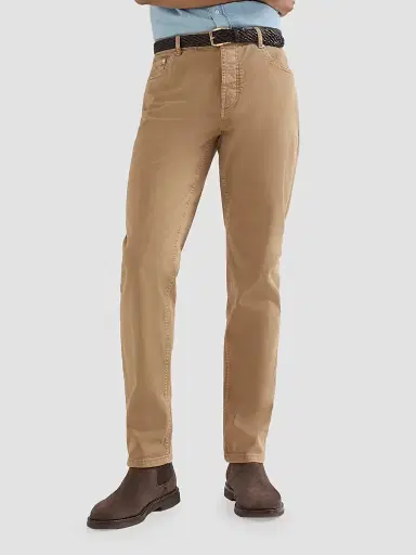 Brunello Cucinelli Men's Lightweight Denim Traditional Fit Five-Pocket Jeans | Thumbnail 5 Brunello Cucinelli Men's Lightweight Denim Traditional Fit Five-Pocket Jeans | Thumbnail 5