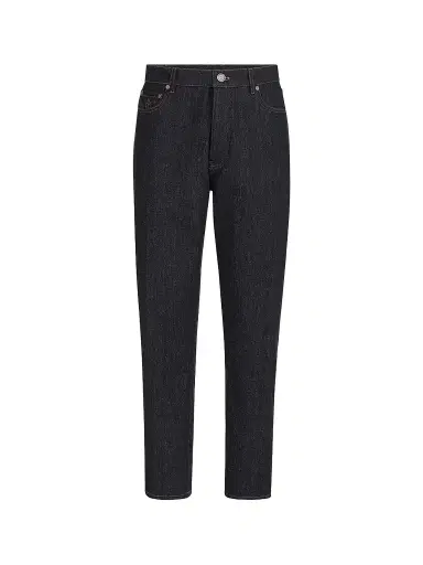 Brunello Cucinelli Men's No-Fade Denim Iconic Fit Five-Pocket Jeans - Dark Denim | Thumbnail 1 Brunello Cucinelli Men's No-Fade Denim Iconic Fit Five-Pocket Jeans - Dark Denim | Thumbnail 1