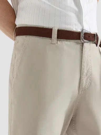 Brunello Cucinelli Men's Garment-Dyed Trousers in Peached Cotton Gabardine - Beige | Thumbnail 5 Brunello Cucinelli Men's Garment-Dyed Trousers in Peached Cotton Gabardine - Beige | Thumbnail 5