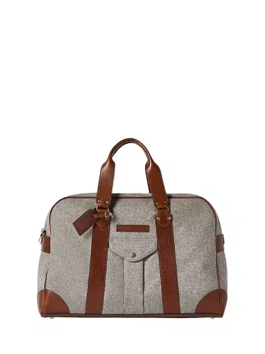 Brunello Cucinelli Men's Wool, Alpaca and Cashmere Flannel Street Bag - Medium Grey | Thumbnail 1 Brunello Cucinelli Men's Wool, Alpaca and Cashmere Flannel Street Bag - Medium Grey | Thumbnail 1