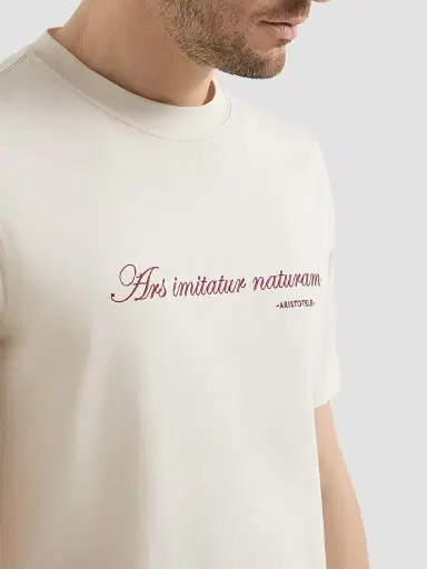 Brunello Cucinelli Men's Cotton Jersey Crew-Neck T-Shirt with Embroidery - Off White | Thumbnail 5 Brunello Cucinelli Men's Cotton Jersey Crew-Neck T-Shirt with Embroidery - Off White | Thumbnail 5