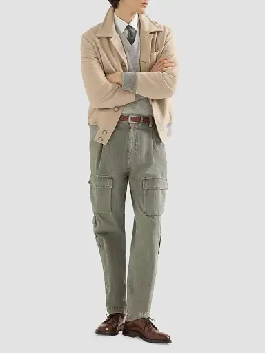 Brunello Cucinelli Men's Lightweight Virgin Wool Cloth Outerwear Jacket | Thumbnail 6 Brunello Cucinelli Men's Lightweight Virgin Wool Cloth Outerwear Jacket | Thumbnail 6