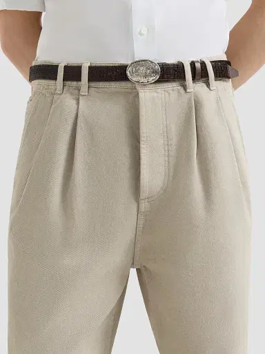Brunello Cucinelli Men's Garment-Dyed Denim Iconic Fit Five-Pocket Jeans - Beige | Thumbnail 6 Brunello Cucinelli Men's Garment-Dyed Denim Iconic Fit Five-Pocket Jeans - Beige | Thumbnail 6