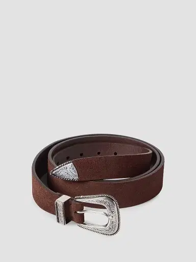 Brunello Cucinelli Men's Reversed Leather Belt with Tip - Brown - Size 36 | Thumbnail 3 Brunello Cucinelli Men's Reversed Leather Belt with Tip - Brown - Size 36 | Thumbnail 3