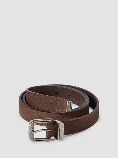 Brunello Cucinelli Men's Reversed Leather Belt - Mud - Size 38 | Thumbnail 3 Brunello Cucinelli Men's Reversed Leather Belt - Mud - Size 38 | Thumbnail 3