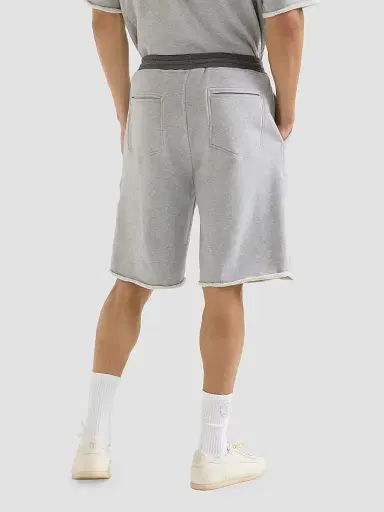 Brunello Cucinelli Men's Cotton French Terry Bermuda Shorts with Embroidery - Grey | Thumbnail 3 Brunello Cucinelli Men's Cotton French Terry Bermuda Shorts with Embroidery - Grey | Thumbnail 3