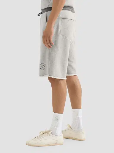 Brunello Cucinelli Men's Cotton French Terry Bermuda Shorts with Embroidery - Grey | Thumbnail 5 Brunello Cucinelli Men's Cotton French Terry Bermuda Shorts with Embroidery - Grey | Thumbnail 5