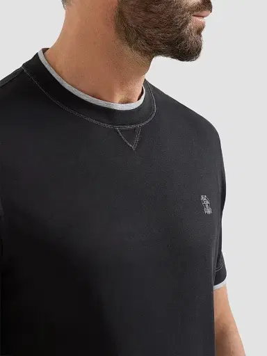 Brunello Cucinelli Men's Cotton Jersey Crew-Neck T-Shirt - Black | Thumbnail 5 Brunello Cucinelli Men's Cotton Jersey Crew-Neck T-Shirt - Black | Thumbnail 5