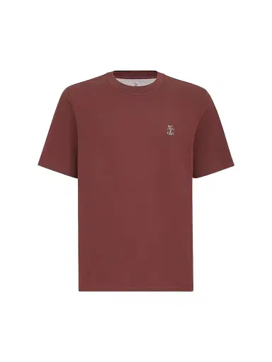 Brunello Cucinelli Men's Cotton Jersey Crew-Neck T-Shirt - Brown | Thumbnail 1 Brunello Cucinelli Men's Cotton Jersey Crew-Neck T-Shirt - Brown | Thumbnail 1