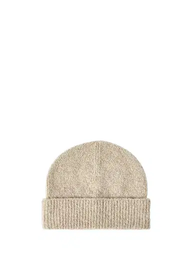 Brunello Cucinelli Men's Virgin Wool, Silk and Cashmere Ribbed Beanie - Sand | Thumbnail 1 Brunello Cucinelli Men's Virgin Wool, Silk and Cashmere Ribbed Beanie - Sand | Thumbnail 1
