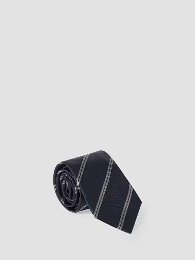 Brunello Cucinelli Men's Striped Silk Tie | Thumbnail 2 Brunello Cucinelli Men's Striped Silk Tie | Thumbnail 2
