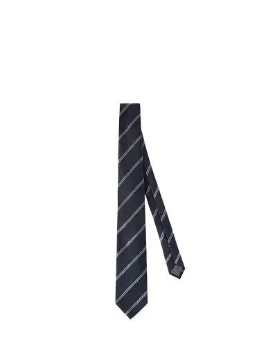 Brunello Cucinelli Men's Striped Silk Tie | Thumbnail 1 Brunello Cucinelli Men's Striped Silk Tie | Thumbnail 1