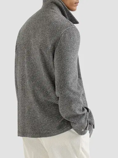 Brunello Cucinelli Men's Cashmere and Silk Diagonal Field Jacket | Thumbnail 3 Brunello Cucinelli Men's Cashmere and Silk Diagonal Field Jacket | Thumbnail 3