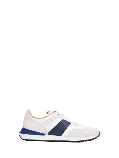 Magnanni Men's Sentro Leather Low-Top Sneakers - White Navy | Thumbnail 1 Magnanni Men's Sentro Leather Low-Top Sneakers - White Navy | Thumbnail 1