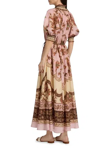 Zimmermann Women's Aster Printed Silk Billow Maxi Dress - Mauve Jacobean - Size 10 | Thumbnail 5 Zimmermann Women's Aster Printed Silk Billow Maxi Dress - Mauve Jacobean - Size 10 | Thumbnail 5