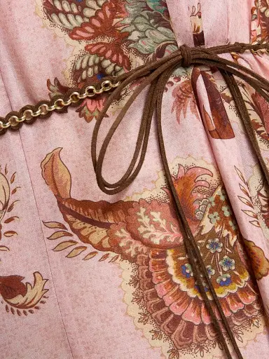 Zimmermann Women's Aster Printed Silk Billow Maxi Dress - Mauve Jacobean - Size 10 | Thumbnail 7 Zimmermann Women's Aster Printed Silk Billow Maxi Dress - Mauve Jacobean - Size 10 | Thumbnail 7
