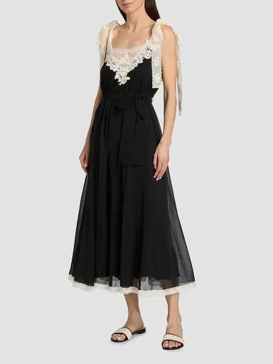 Zimmermann Women's Roselight Cotton-Silk Slip Maxi Dress - Black - Size 8 | Thumbnail 3 Zimmermann Women's Roselight Cotton-Silk Slip Maxi Dress - Black - Size 8 | Thumbnail 3