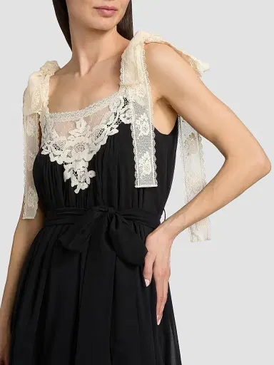 Zimmermann Women's Roselight Cotton-Silk Slip Maxi Dress - Black - Size 8 | Thumbnail 6 Zimmermann Women's Roselight Cotton-Silk Slip Maxi Dress - Black - Size 8 | Thumbnail 6