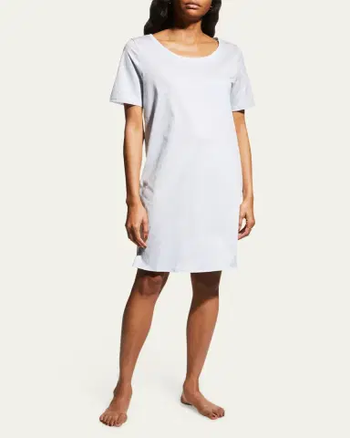 Hanro Cotton Deluxe Short-Sleeve Big Sleepshirt | Thumbnail 4 Hanro Cotton Deluxe Short-Sleeve Big Sleepshirt | Thumbnail 4