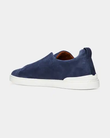 ZEGNA Men's Triple Stitch Suede Sneakers | Thumbnail 4 ZEGNA Men's Triple Stitch Suede Sneakers | Thumbnail 4