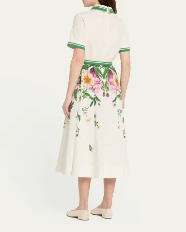 Rickie Freeman for Teri Jon Belted Floral-Print Cotton Midi Shirtdress | Thumbnail 3 Rickie Freeman for Teri Jon Belted Floral-Print Cotton Midi Shirtdress | Thumbnail 3