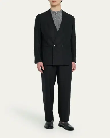 Giorgio Armani Men's Upton Double-Breasted Suit | Thumbnail 2 Giorgio Armani Men's Upton Double-Breasted Suit | Thumbnail 2
