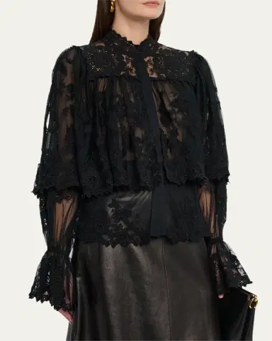 Kobi Halperin Kaylor Layered Embroidered Mesh Blouse | Thumbnail 4 Kobi Halperin Kaylor Layered Embroidered Mesh Blouse | Thumbnail 4
