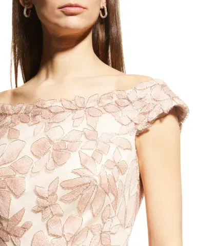 Tadashi Shoji Off-the-Shoulder Cap-Sleeve Lace Midi Dress | Thumbnail 5 Tadashi Shoji Off-the-Shoulder Cap-Sleeve Lace Midi Dress | Thumbnail 5