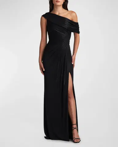 Tadashi Shoji Leary Draped One-Shoulder Gown | Thumbnail 2 Tadashi Shoji Leary Draped One-Shoulder Gown | Thumbnail 2