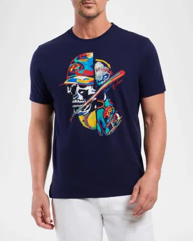 Robert Graham Men 's Skull Slugger Graphic T-Shirt | Thumbnail 3 Robert Graham Men 's Skull Slugger Graphic T-Shirt | Thumbnail 3