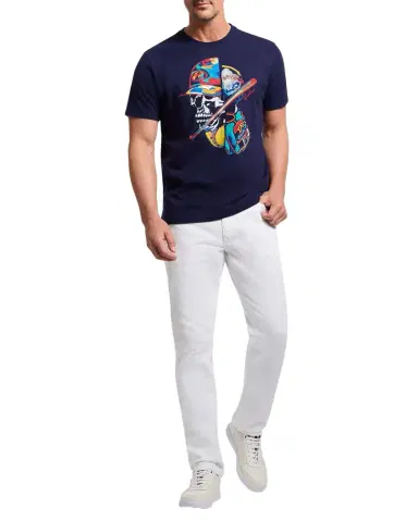 Robert Graham Men 's Skull Slugger Graphic T-Shirt | Thumbnail 1 Robert Graham Men 's Skull Slugger Graphic T-Shirt | Thumbnail 1