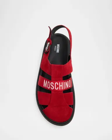 MOSCHINO Men's M Suede Fisherman Sandals | Thumbnail 5 MOSCHINO Men's M Suede Fisherman Sandals | Thumbnail 5