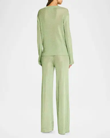 SEROYA Sheldon Metallic Knit Pants | Thumbnail 2 SEROYA Sheldon Metallic Knit Pants | Thumbnail 2