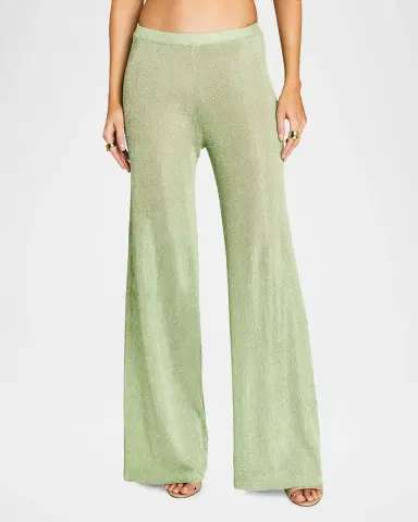 SEROYA Sheldon Metallic Knit Pants | Thumbnail 3 SEROYA Sheldon Metallic Knit Pants | Thumbnail 3