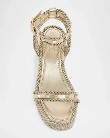 Valentino Garavani 45mm Rockstud Leather Espadrille Flatform Sandals | Thumbnail 5 Valentino Garavani 45mm Rockstud Leather Espadrille Flatform Sandals | Thumbnail 5