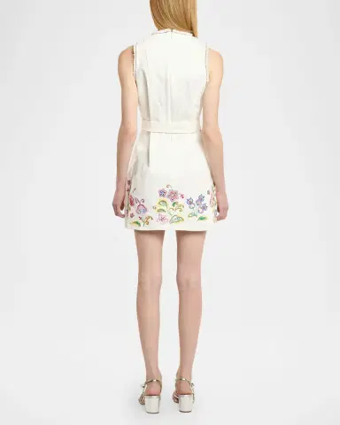 Cinq à Sept Embroidered Jardin Boheme Denim Mini Dress | Thumbnail 2 Cinq à Sept Embroidered Jardin Boheme Denim Mini Dress | Thumbnail 2