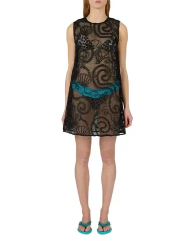 Ganni Embroidered Sheer Net Top | Thumbnail 1 Ganni Embroidered Sheer Net Top | Thumbnail 1