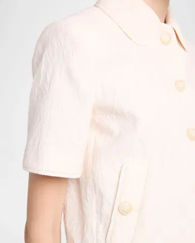 Etro Palm Jacquard Short-Sleeve Single-Breasted Jacket | Thumbnail 4 Etro Palm Jacquard Short-Sleeve Single-Breasted Jacket | Thumbnail 4