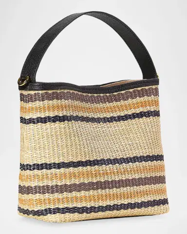GiGi New York Tate Multi-Striped Raffia Bucket Bag | Thumbnail 2 GiGi New York Tate Multi-Striped Raffia Bucket Bag | Thumbnail 2
