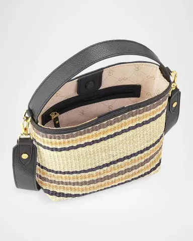 GiGi New York Tate Multi-Striped Raffia Bucket Bag | Thumbnail 3 GiGi New York Tate Multi-Striped Raffia Bucket Bag | Thumbnail 3