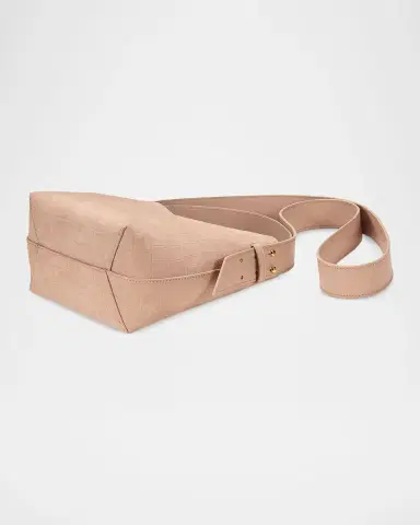 GiGi New York Selena Croc-Embossed Nubuck Leather Bucket Bag | Thumbnail 4 GiGi New York Selena Croc-Embossed Nubuck Leather Bucket Bag | Thumbnail 4